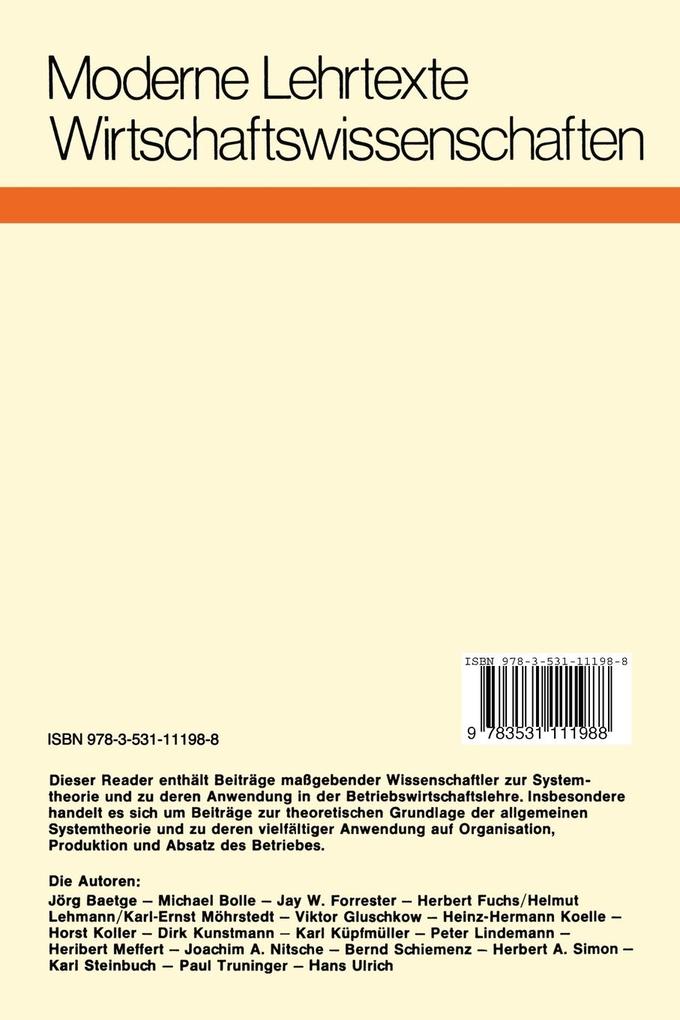 Weitere Ansicht: Grundlagen der Wirtschafts- und Sozialkybernetik