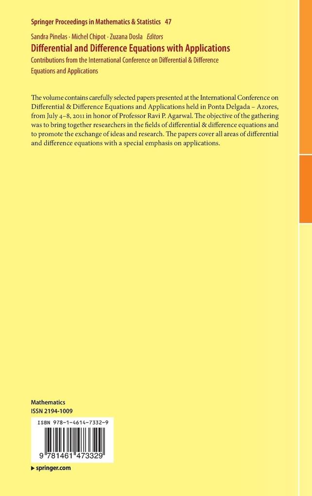 Weitere Ansicht: Differential and Difference Equations with Applications