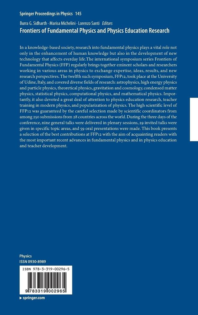 Weitere Ansicht: Frontiers of Fundamental Physics and Physics Education Research