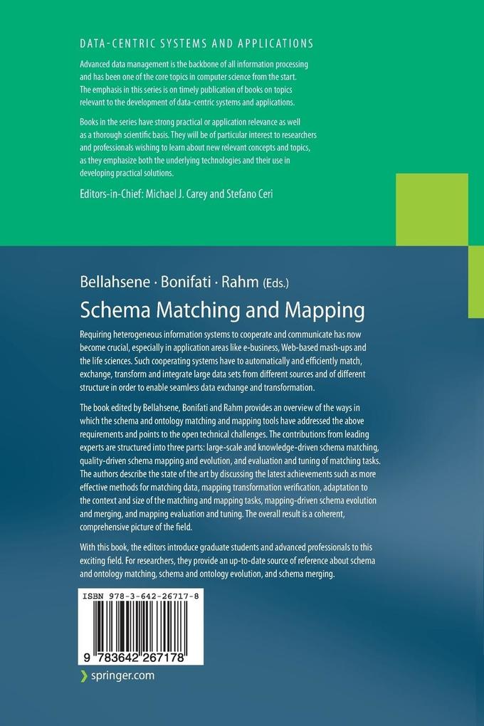 Weitere Ansicht: Schema Matching and Mapping