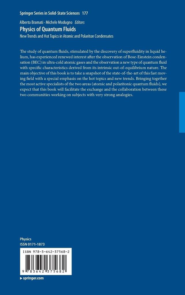 Weitere Ansicht: Physics of Quantum Fluids