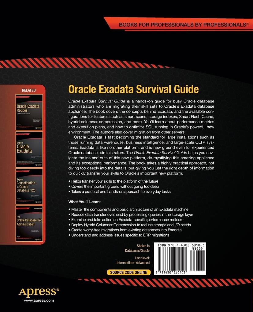 Weitere Ansicht: Oracle Exadata Survival Guide | David Fitzjarrell, Mary Spence