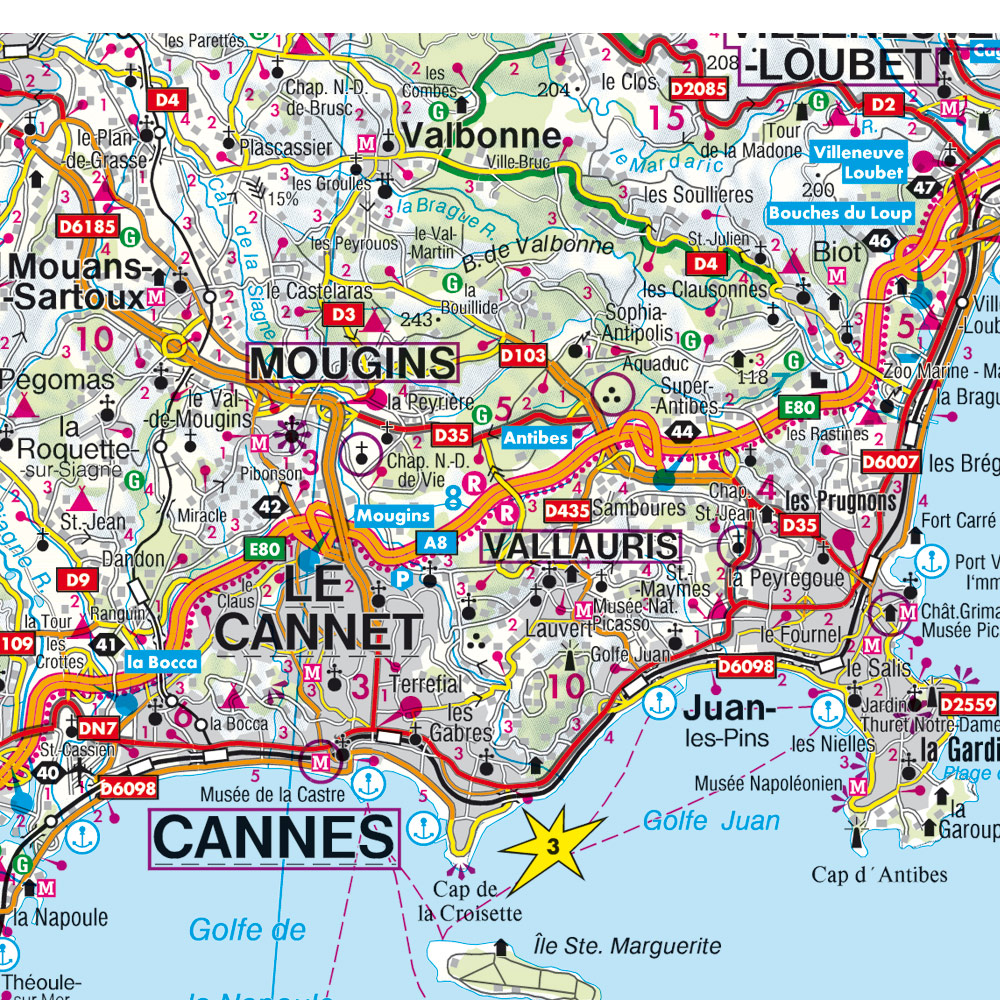 Weitere Ansicht: Cote d' Azur 1 : 150 000