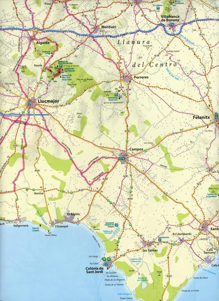 Weitere Ansicht: Rennradkarte Mallorca