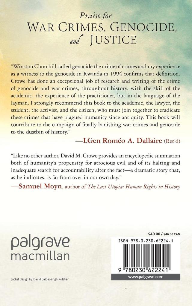 Weitere Ansicht: War Crimes, Genocide, and Justice | D. Crowe, David M. Crowe