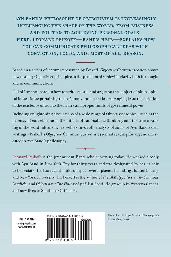 Weitere Ansicht: Objective Communication | Leonard Peikoff