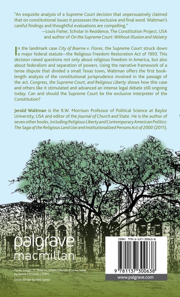 Weitere Ansicht: Congress, the Supreme Court, and Religious Liberty | J. Waltman