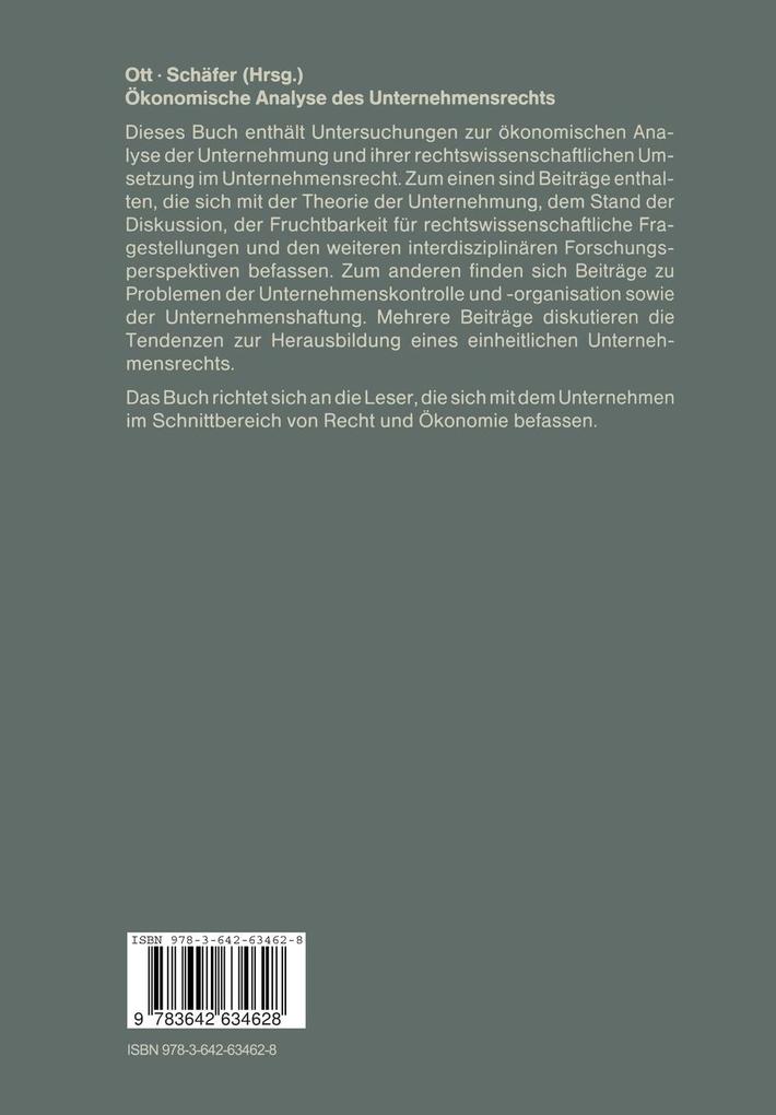 Weitere Ansicht: Ökonomische Analyse des Unternehmensrechts