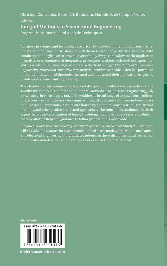 Weitere Ansicht: Integral Methods in Science and Engineering