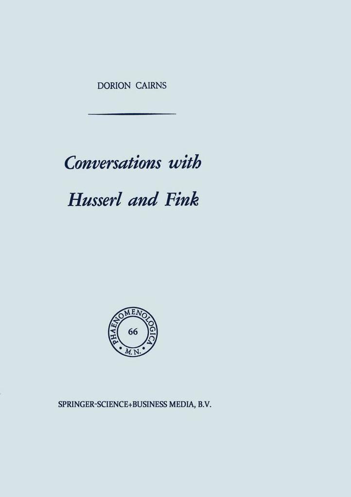 Produktbild: Conversations with Husserl and Fink | Dorion Cairns