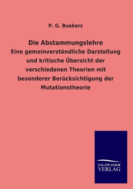 Produktbild: Die Abstammungslehre | P. G. Buekers
