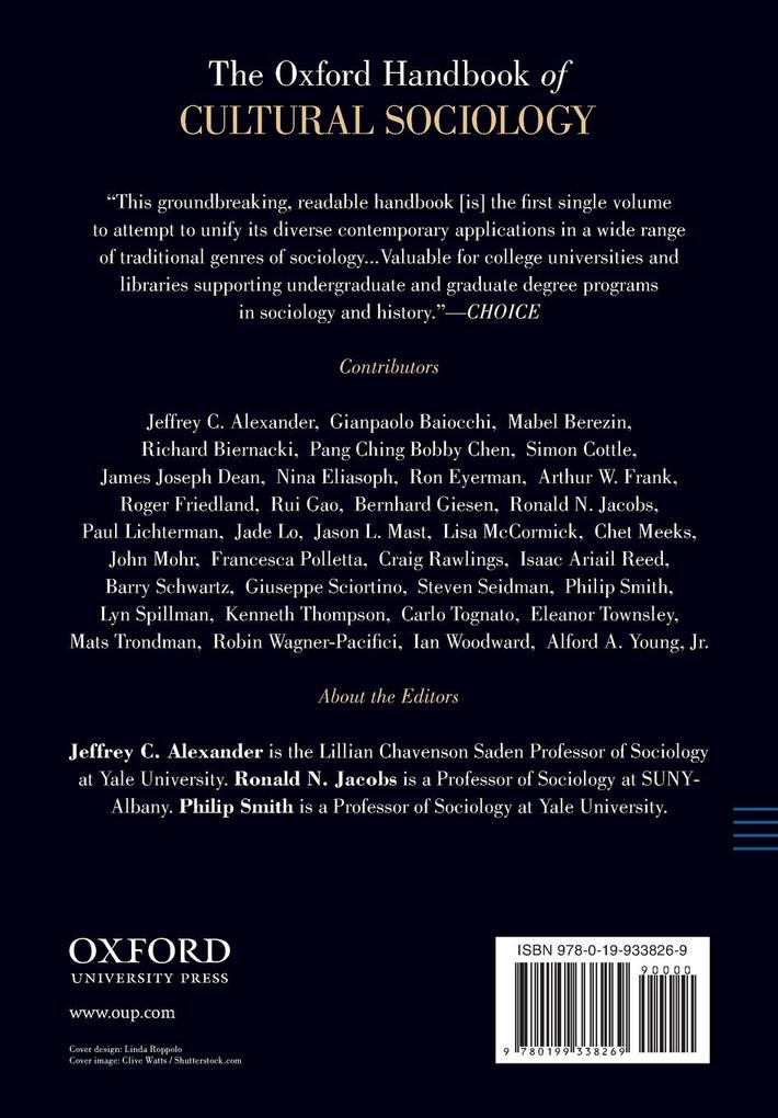 Weitere Ansicht: The Oxford Handbook of Cultural Sociology