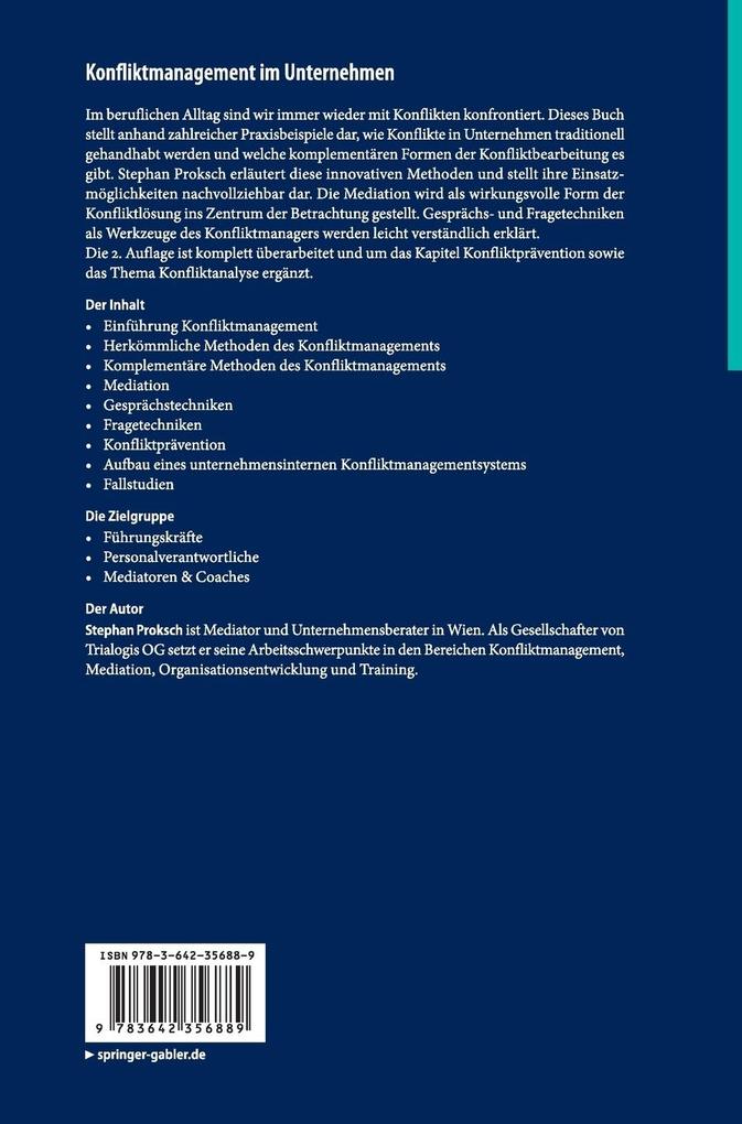 Weitere Ansicht: Konfliktmanagement im Unternehmen | Stephan Proksch