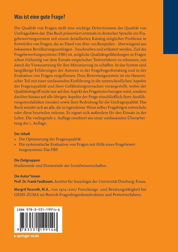 Weitere Ansicht: Was ist eine gute Frage? | Frank Faulbaum, Margrit Rexroth