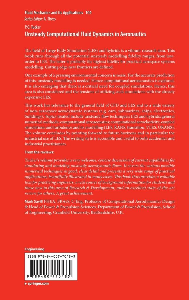 Weitere Ansicht: Unsteady Computational Fluid Dynamics in Aeronautics | P. G. Tucker