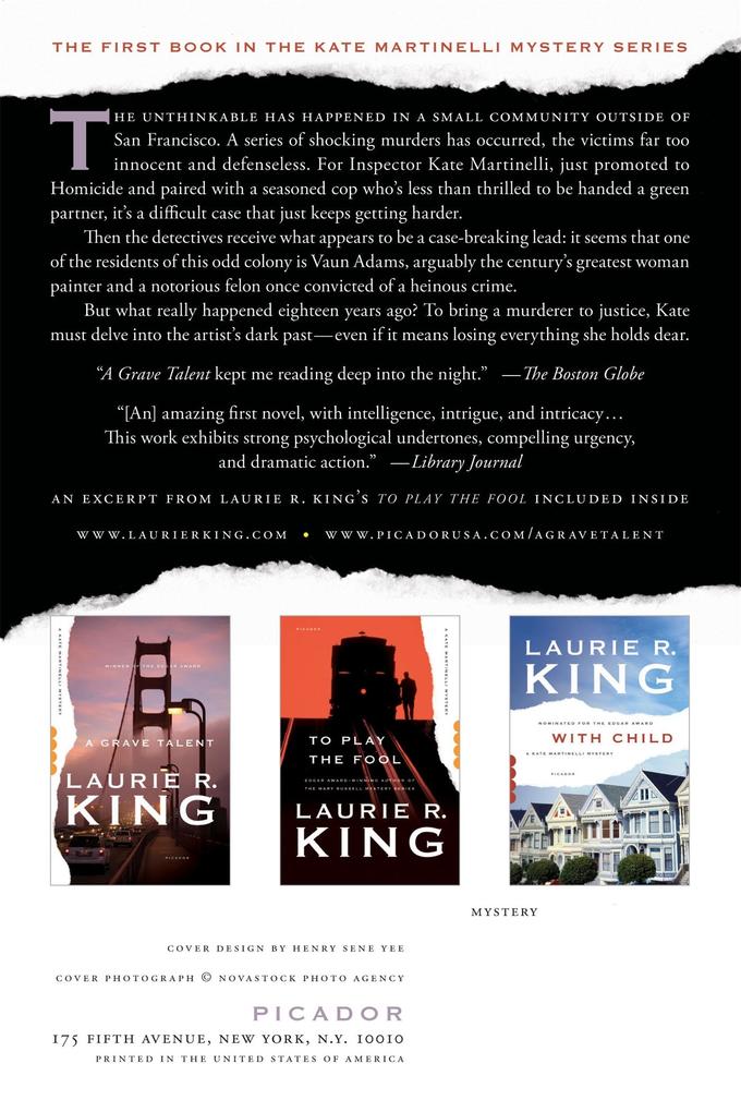 Weitere Ansicht: GRAVE TALENT | Laurie R. King