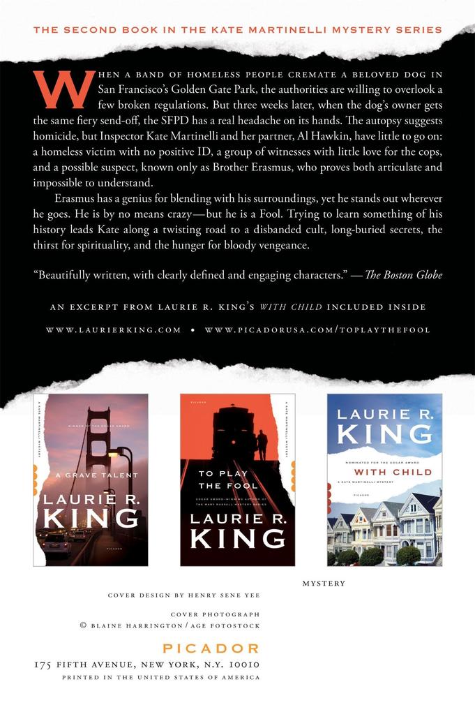 Weitere Ansicht: TO PLAY THE FOOL | Laurie R. King