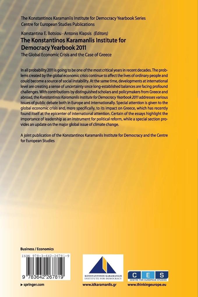 Weitere Ansicht: The Konstantinos Karamanlis Institute for Democracy Yearbook 2011