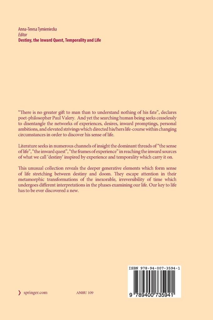 Weitere Ansicht: Destiny, the Inward Quest, Temporality and Life