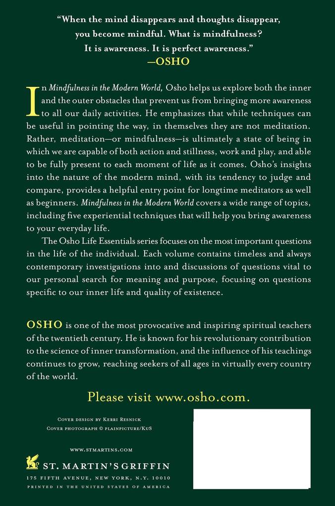 Weitere Ansicht: Mindfulness in the Modern World | Osho