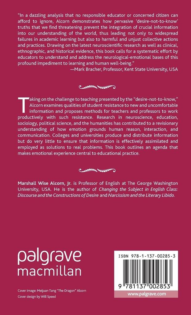 Weitere Ansicht: Resistance to Learning | M. Alcorn, Marshall Wise Alcorn