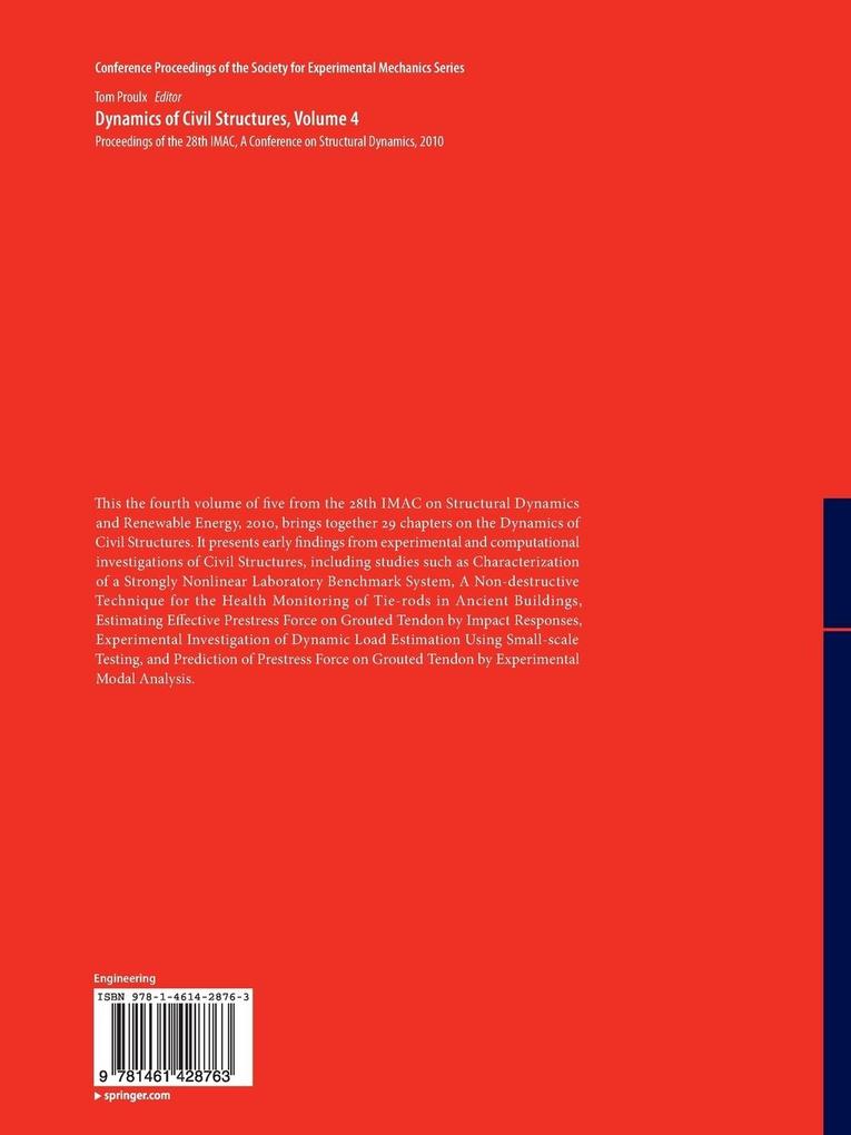 Weitere Ansicht: Dynamics of Civil Structures, Volume 4