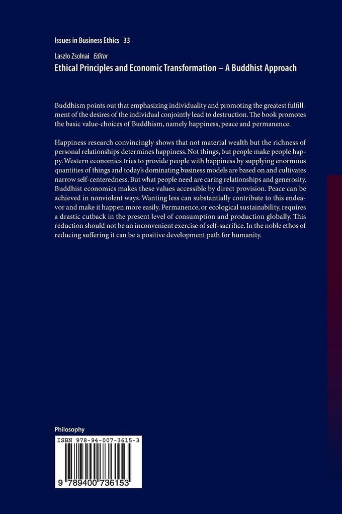 Weitere Ansicht: Ethical Principles and Economic Transformation - A Buddhist Approach
