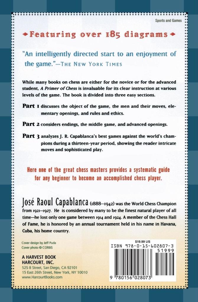 Weitere Ansicht: A Primer of Chess | Jose R. Capablanca