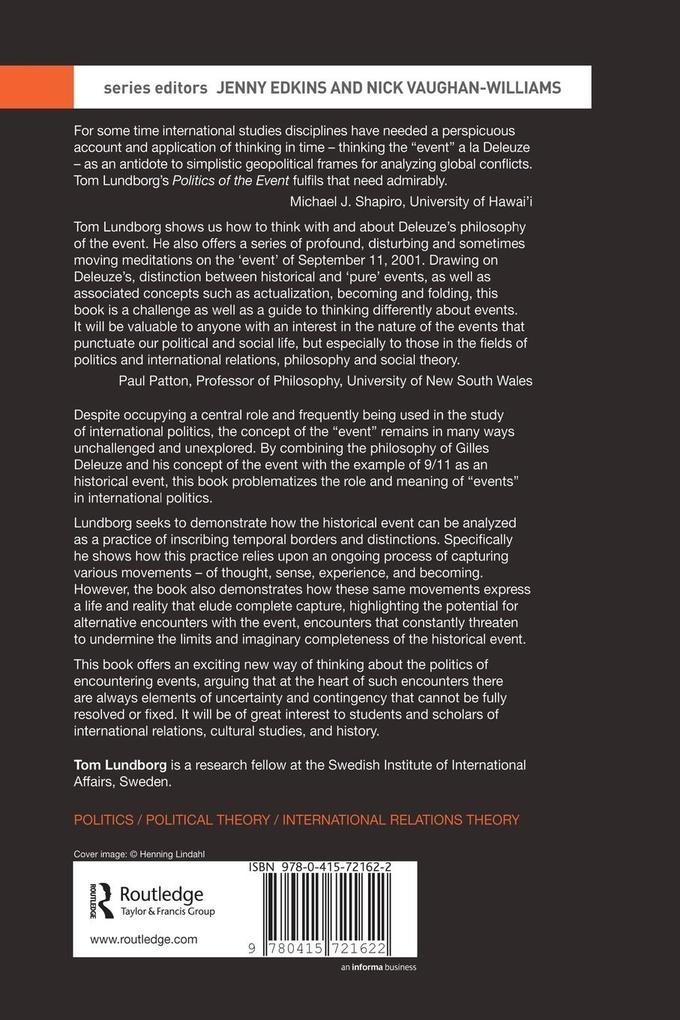Weitere Ansicht: Politics of the Event | Tom Lundborg