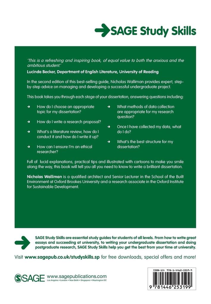 Weitere Ansicht: Your Undergraduate Dissertation | Nicholas Walliman, Nicholas Stephen Robert Walliman