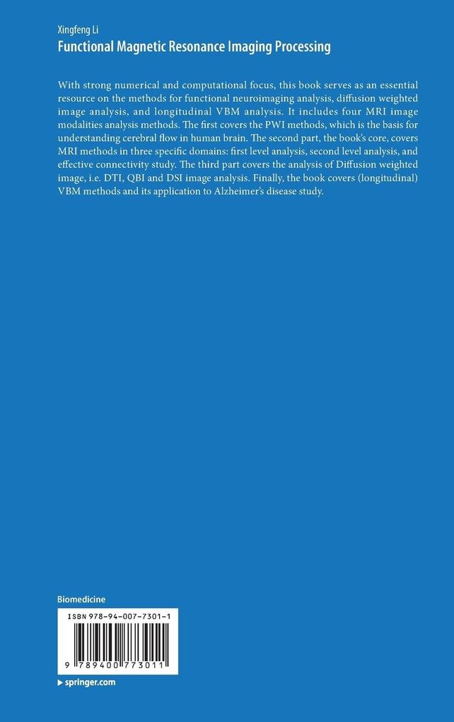 Weitere Ansicht: Functional Magnetic Resonance Imaging Processing | Xingfeng Li