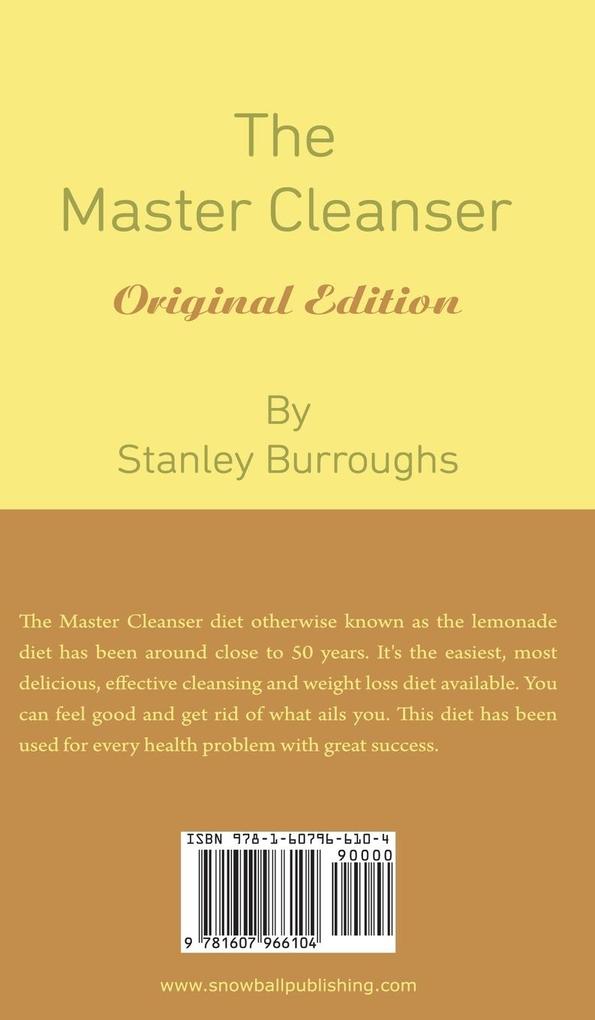 Weitere Ansicht: The Master Cleanser | Stanley Burroughs