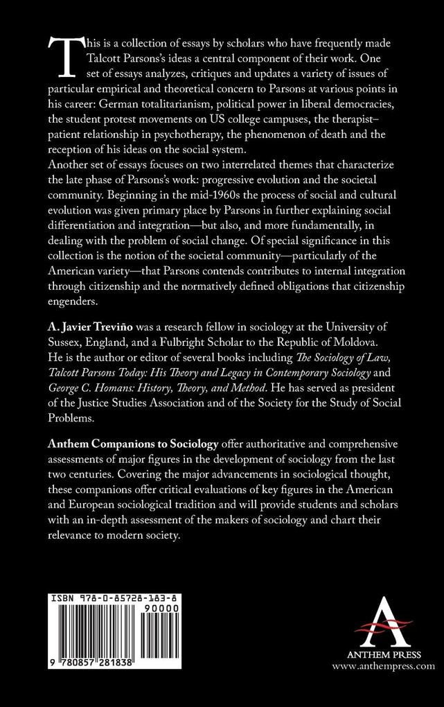 Weitere Ansicht: The Anthem Companion to Talcott Parsons