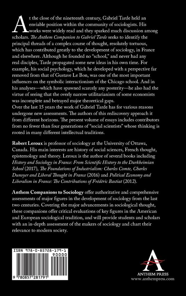 Weitere Ansicht: The Anthem Companion to Gabriel Tarde