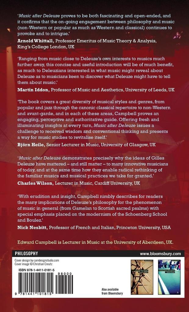 Weitere Ansicht: Music After Deleuze | Edward Campbell