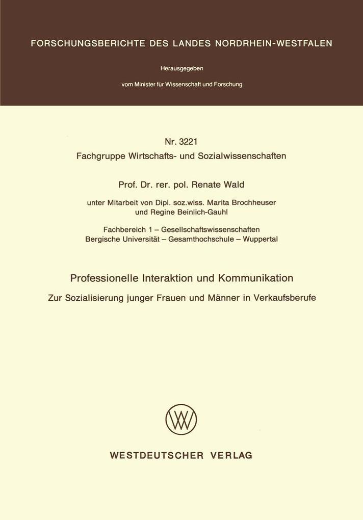 Produktbild: Professionelle Interaktion und Kommunikation | Renate Wald