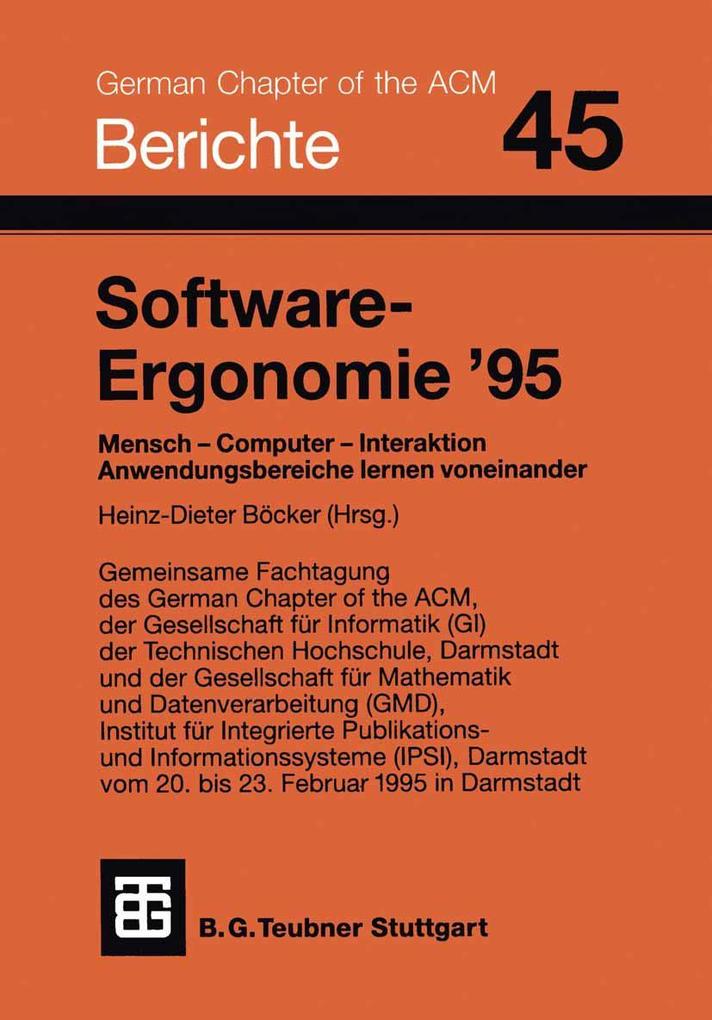 Produktbild: Software-Ergonomie '95