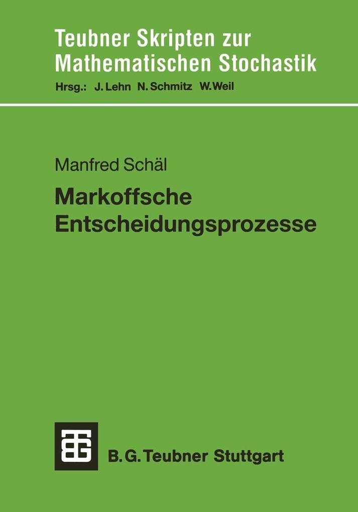 Produktbild: Markoffsche Entscheidungsprozesse | Manfred Schäl