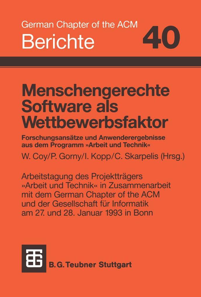 Produktbild: Menschengerechte Software als Wettbewerbsfaktor