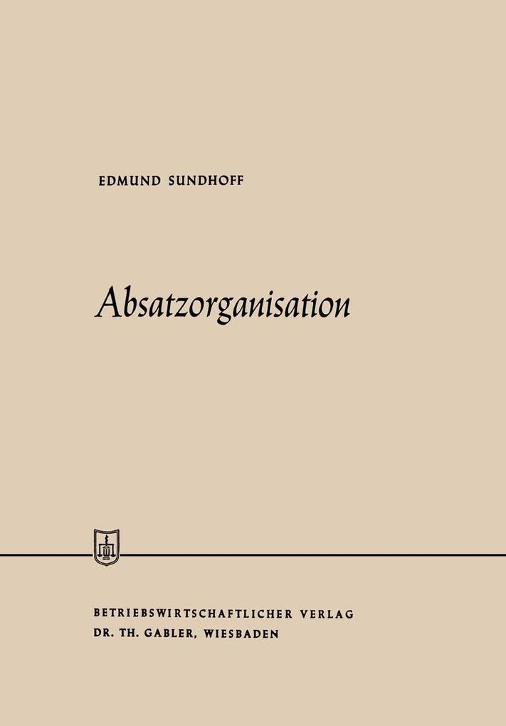 Produktbild: Absatzorganisation | Edmund Sundhoff