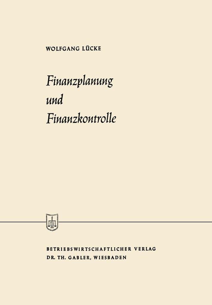 Produktbild: Finanzplanung und Finanzkontrolle | Wolfgang Lücke