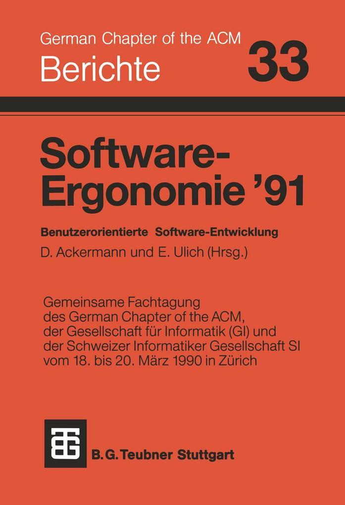 Produktbild: Software-Ergonomie '91