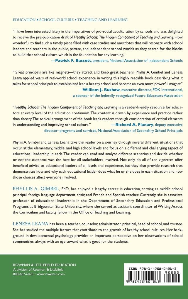 Weitere Ansicht: Healthy Schools | Phyllis A. Gimbel, Lenesa Leana