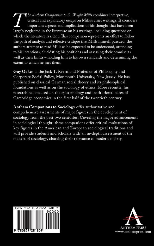 Weitere Ansicht: The Anthem Companion to C. Wright Mills
