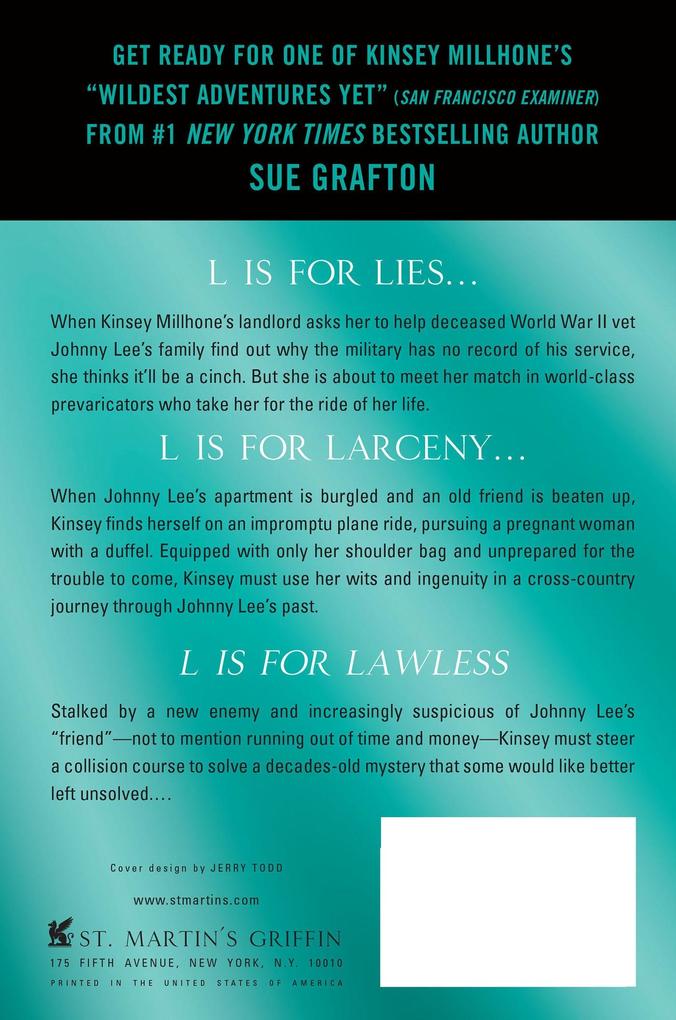 Weitere Ansicht: L Is for Lawless | Sue Grafton