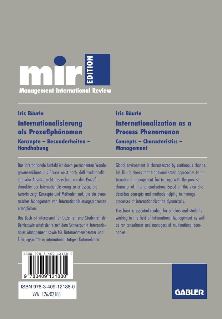 Weitere Ansicht: Internationalisierung als Prozeßphänomen | Iris Bäurle