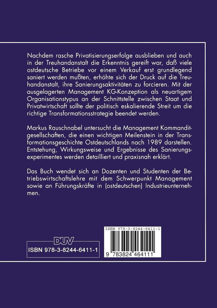 Weitere Ansicht: Sanierungsstrategien der Treuhandanstalt | Markus Rauschnabel