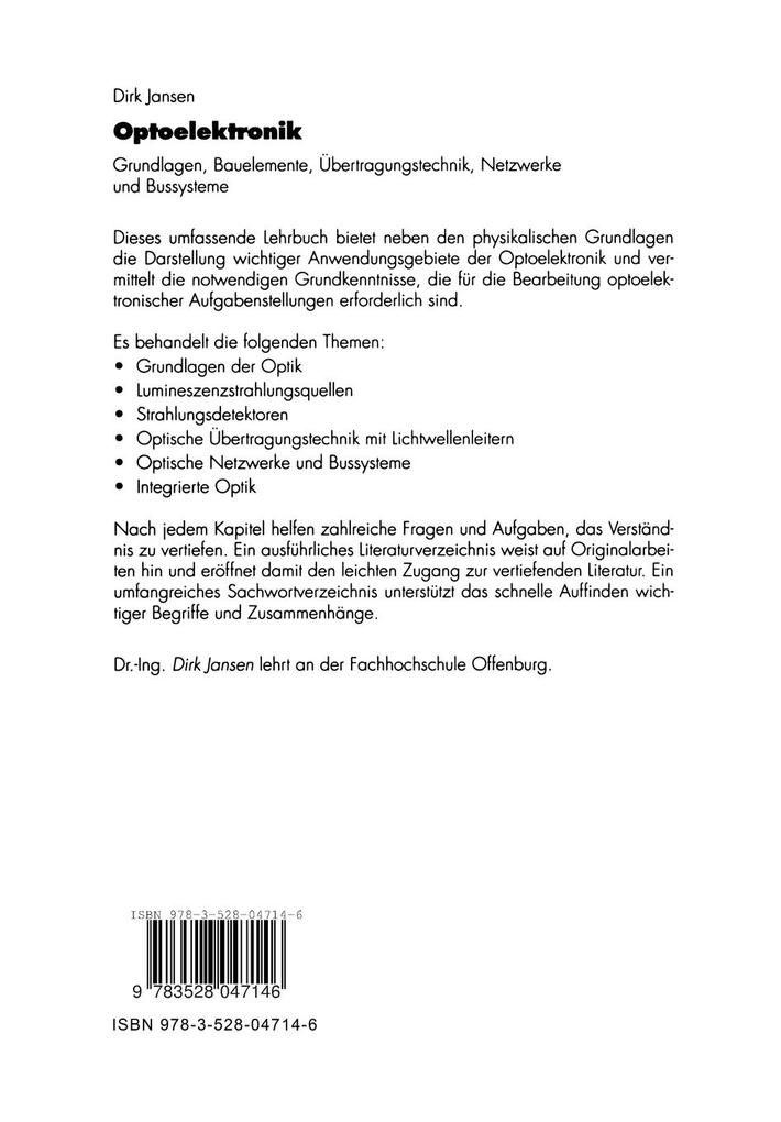 Weitere Ansicht: Optoelektronik | Dirk Jansen