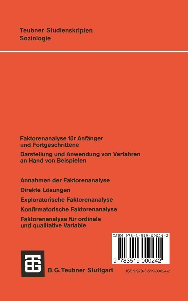 Weitere Ansicht: Faktorenanalyse | Gerhard Arminger