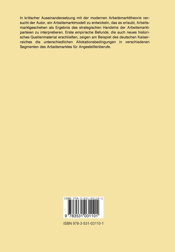 Weitere Ansicht: Allokationsbedingungen im Arbeitsmarkt | Toni Pierenkemper
